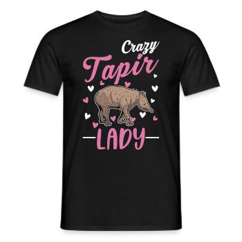Crazy Tapir lady Tapir Mädchen - Männer T-Shirt - Schwarz - Vorne - AI Model Male 178 light (178cm)