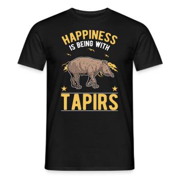 Tapir Luck Lowland Tapir Tapirdae Tapir - Men's T-Shirt - black - Front - AI Model Male 178 light (178cm)