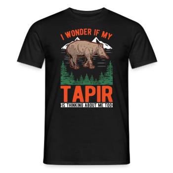 Tapir Gift Lowland Tapir Tapirdae Tapir - Men's T-Shirt - black - Front - AI Model Male 178 light (178cm)