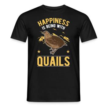 Quail Luck Quail Breeding Quail Breeder - Men's T-Shirt - black - Front - AI Model Male 178 light (178cm)
