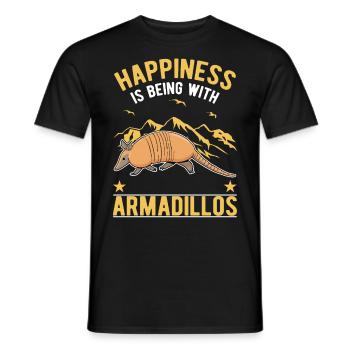 Armadillo Lucky Armadillo - Men's T-Shirt - black - Front - AI Model Male 178 light (178cm)