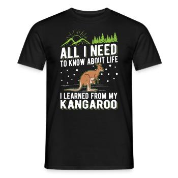 Kangourou Australie Kangourou australien - T-shirt homme - noir - Devant - AI Model Male 178 light (178cm)