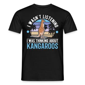 Kangourou australien Kangourou australien - T-shirt homme - noir - Devant - AI Model Male 178 light (178cm)