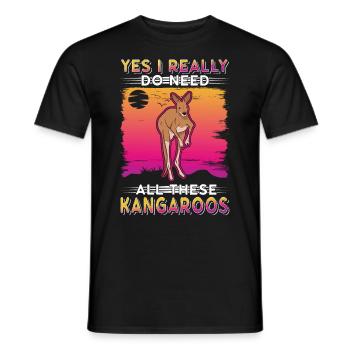Kangourou australien Kangourou australien - T-shirt homme - noir - Devant - AI Model Male 178 light (178cm)