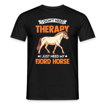 Fjord Horse Therapy Cheval norvégien Cheval de fjord - T-shirt homme - noir - Devant - AI Model Male 178 light (178cm)
