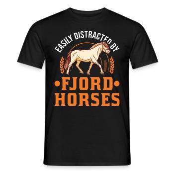 Fjord Horse Gift Norwegian Horse Fjord Horse - Men's T-Shirt - black - Front - AI Model Male 178 light (178cm)