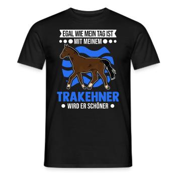 Trakehner Geschenk Trakehner Pferd - Männer T-Shirt - Schwarz - Vorne - AI Model Male 178 light (178cm)