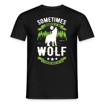 Wolf Liebhaber Geschenk Wolfsrudel - Männer T-Shirt - Schwarz - Vorne - AI Model Male 178 light (178cm)