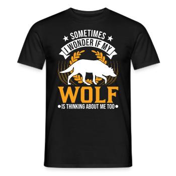 Wolf Liebhaber Geschenk Wolfsrudel - Männer T-Shirt - Schwarz - Vorne - AI Model Male 178 light (178cm)
