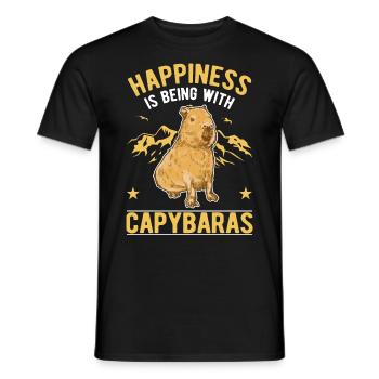 Capybara Luck Capybara Capibara - Men's T-Shirt - black - Front - AI Model Male 178 light (178cm)