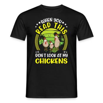 Hühner Hühnerzucht Hühnchen Landwirt - Männer T-Shirt - Schwarz - Vorne - AI Model Male 178 light (178cm)