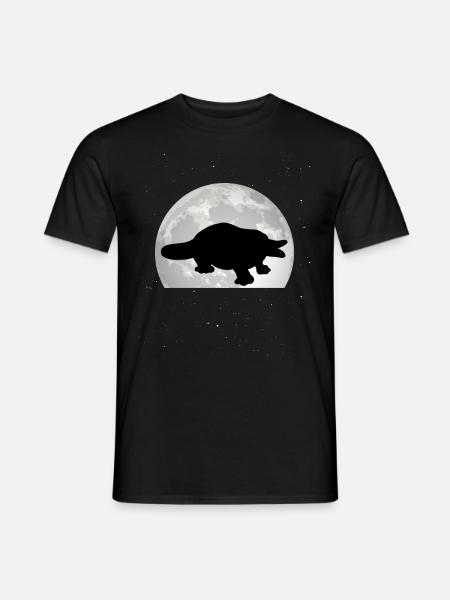 Schnabeltier Mond - Männer T-Shirt - Schwarz