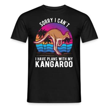 Kangourou australien Kangourou australien - T-shirt homme - noir - Devant - AI Model Male 178 light (178cm)
