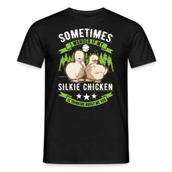 Silk Chicken Cadeau Silkie Chicken Silkie Chicken - T-shirt homme - noir - Devant - AI Model Male 178 light (178cm)