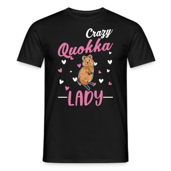 Crazy Quokka Lady Kangourou à queue courte - T-shirt homme - noir - Devant - AI Model Male 178 light (178cm)
