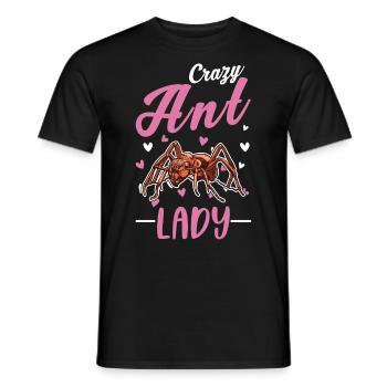 Crazy Ant lady ant farm anthill - Men's T-Shirt - black - Front - AI Model Male 178 light (178cm)