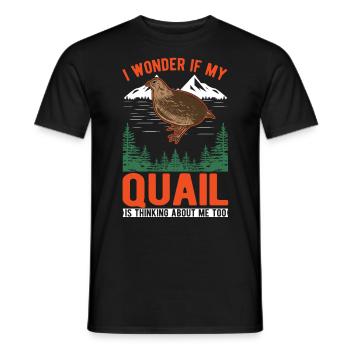 Warnung Wachtel Wachtelzucht Wachtelzüchter - Männer T-Shirt - Schwarz - Vorne - AI Model Male 178 light (178cm)