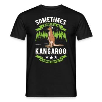 Kangourou australien Kangourou australien - T-shirt homme - noir - Devant - AI Model Male 178 light (178cm)