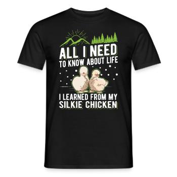 Silk Chicken Cadeau Silkie Chicken Silkie Chicken - T-shirt homme - noir - Devant - AI Model Male 178 light (178cm)