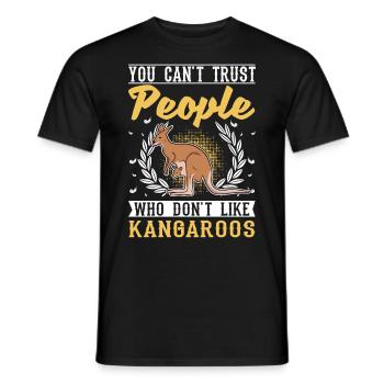 Kangaroo Australia Australian Kangaroo - Men's T-Shirt - black - Front - AI Model Male 178 light (178cm)