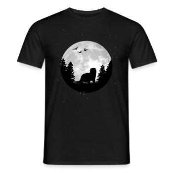 Loutre Lune Loutre Loutre Loutre de mer - T-shirt homme - noir - Devant - AI Model Male 178 light (178cm)