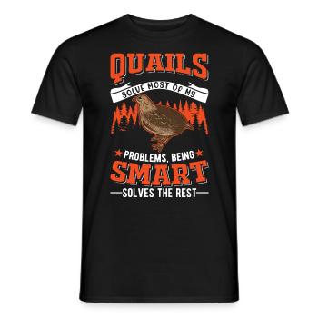 Warnung Wachtel Wachtelzucht Wachtelzüchter - Männer T-Shirt - Schwarz - Vorne - AI Model Male 178 light (178cm)