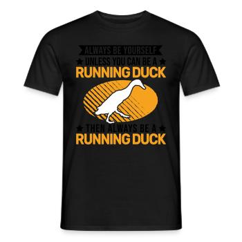 Indian Running Duck Gift Running Duck - Men's T-Shirt - black - Front - AI Model Male 178 light (178cm)