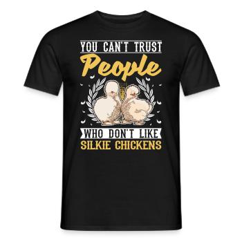 Silk Chicken Cadeau Silkie Chicken Silkie Chicken - T-shirt homme - noir - Devant - AI Model Male 178 light (178cm)