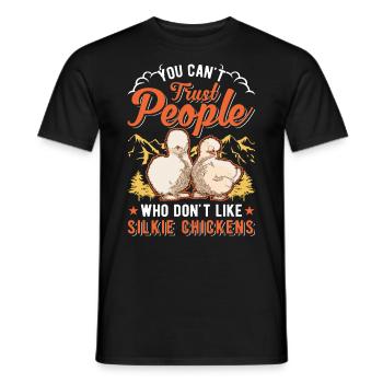 Silk Chicken Cadeau Silkie Chicken Silkie Chicken - T-shirt homme - noir - Devant - AI Model Male 178 light (178cm)