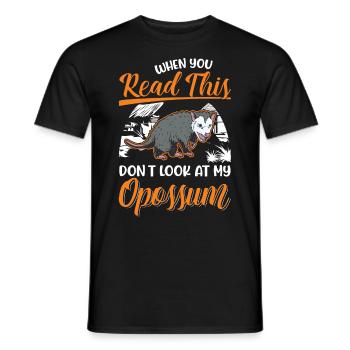 Opossum Cadeau Marsupial Opossum - T-shirt homme - noir - Devant - AI Model Male 178 light (178cm)