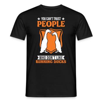 Indian Running Duck Gift Running Duck - Men's T-Shirt - black - Front - AI Model Male 178 light (178cm)