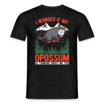 Opossum Cadeau Marsupial Opossum - T-shirt homme - noir - Devant - AI Model Male 178 light (178cm)