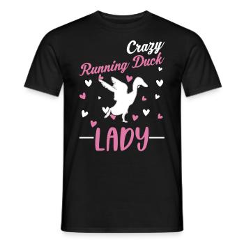 Crazy Running Duck lady Laufente - T-shirt homme - noir - Devant - AI Model Male 178 light (178cm)