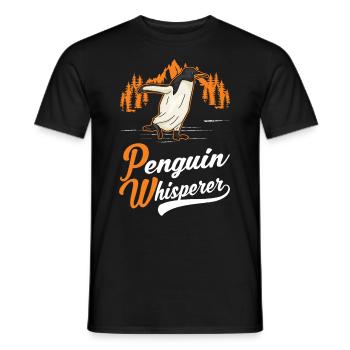 Pinguin Flüsterer Penguin - Männer T-Shirt - Schwarz - Vorne - AI Model Male 178 light (178cm)