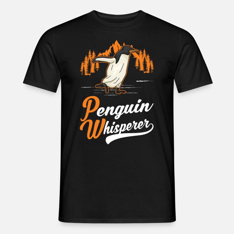 Pinguin Flüsterer Penguin - Männer T-Shirt - Schwarz