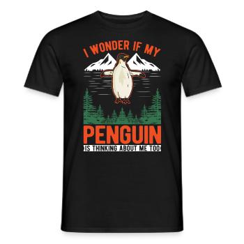 Pinguin Penguin Kaiserpinguin Gelbaugenpinguin - Männer T-Shirt - Schwarz - Vorne - AI Model Male 178 light (178cm)