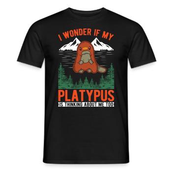 Platypus Spell Platypus - Men's T-Shirt - black - Front - AI Model Male 178 light (178cm)