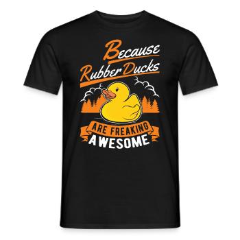 Parce que les canards en caoutchouc sont géniaux - T-shirt homme - noir - Devant - AI Model Male 178 light (178cm)