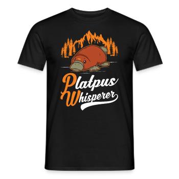 Schnabeltier Flüsterer Platypus Whisperer - T-shirt homme - noir - Devant - AI Model Male 178 light (178cm)