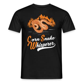 Kornnatter Flüsterer Corn Snake Whisperer - Men's T-Shirt - black - Front - AI Model Male 178 light (178cm)