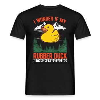 Rubber Duck Gift Squeaky Duck Bathing Duck - T-shirt homme - noir - Devant - AI Model Male 178 light (178cm)