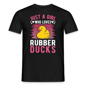 canard en caoutchouc fille canard en caoutchouc canard en caoutchouc - T-shirt homme - noir - Devant - AI Model Male 178 light (178cm)