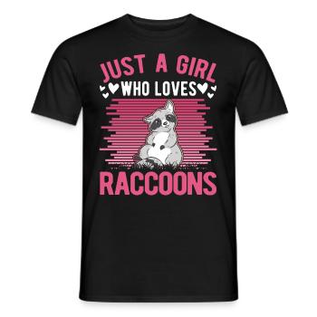 Waschbär Mädchen Raccoon Girl - T-shirt homme - noir - Devant - AI Model Male 178 light (178cm)
