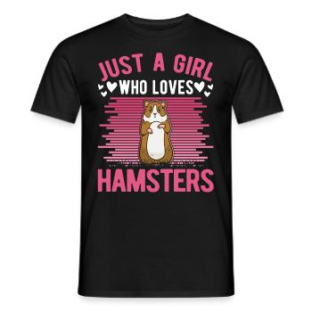 Hamster Fille Golden Hamster Nain Hamster - T-shirt homme - noir - Devant - AI Model Male 178 light (178cm)