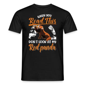 Red Panda Gift Cat Bear Red Panda - Men's T-Shirt - black - Front - AI Model Male 178 light (178cm)
