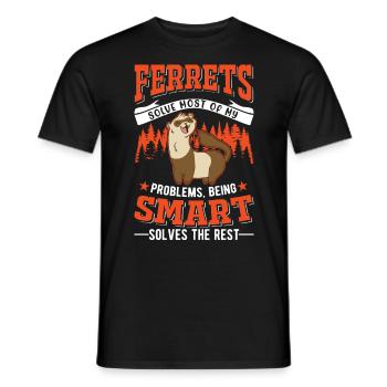 Amoureux du furet Cadeau furet - T-shirt homme - noir - Devant - AI Model Male 178 light (178cm)