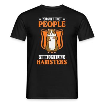 Hamster Hamsterrad Goldhamster Hamster - Männer T-Shirt - Schwarz - Vorne - AI Model Male 178 light (178cm)