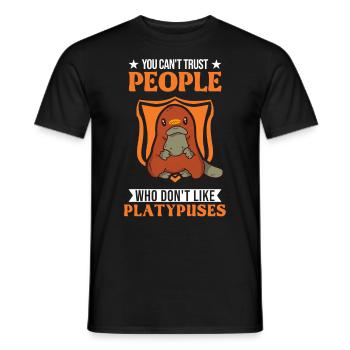 Cadeau de l’ornithorynque Ornithorynque - T-shirt homme - noir - Devant - AI Model Male 178 light (178cm)