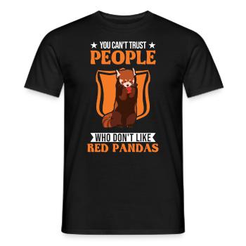 Red Panda Gift Cat Bear - Men's T-Shirt - black - Front - AI Model Male 178 light (178cm)