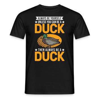 Duck Gift Duck Duck Breeder - Men's T-Shirt - black - Front - AI Model Male 178 light (178cm)